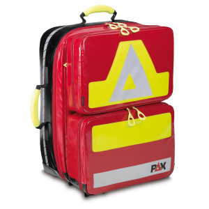 PAX Notfallrucksack Wasserkuppe L-FT2  Frontansicht, Farbe rot, Material PAX Tec