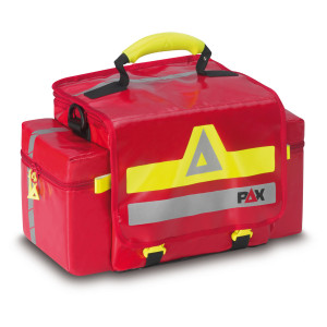 PAX emergency bag First Responder 2019, color red, closed, front view, material PAX Plan.