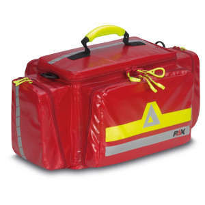 PAX emergency bag Oldenburg - Front view of the closed red emergency bag. 