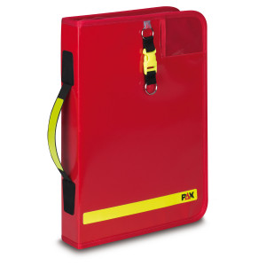 PAX logbook DIN A4 portrait, color red, material PAX-Plan, front view.
