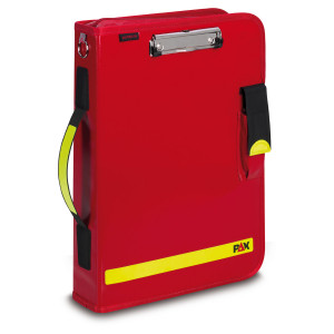 PAX Logbook Multi-Organizer Tablet, color red, front view.