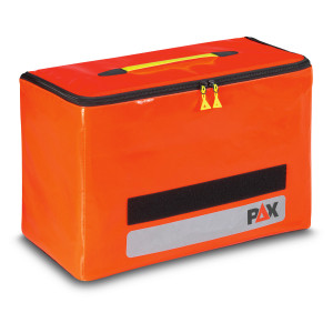 PAX Infection protection bag, front view, color orange.