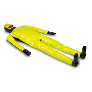PAX first aid manikin, adult, 30 KG, lying on the back.