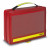 PAX ampoule kit size M, material PAX-Tec, color red, front view closed. 