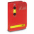 PAX logbook DIN A5 high, color red, material PAX-Plan, front view. 