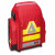 PAX Flight Medic L. Red emergency backpack for air rescue, closed front view. Color red.