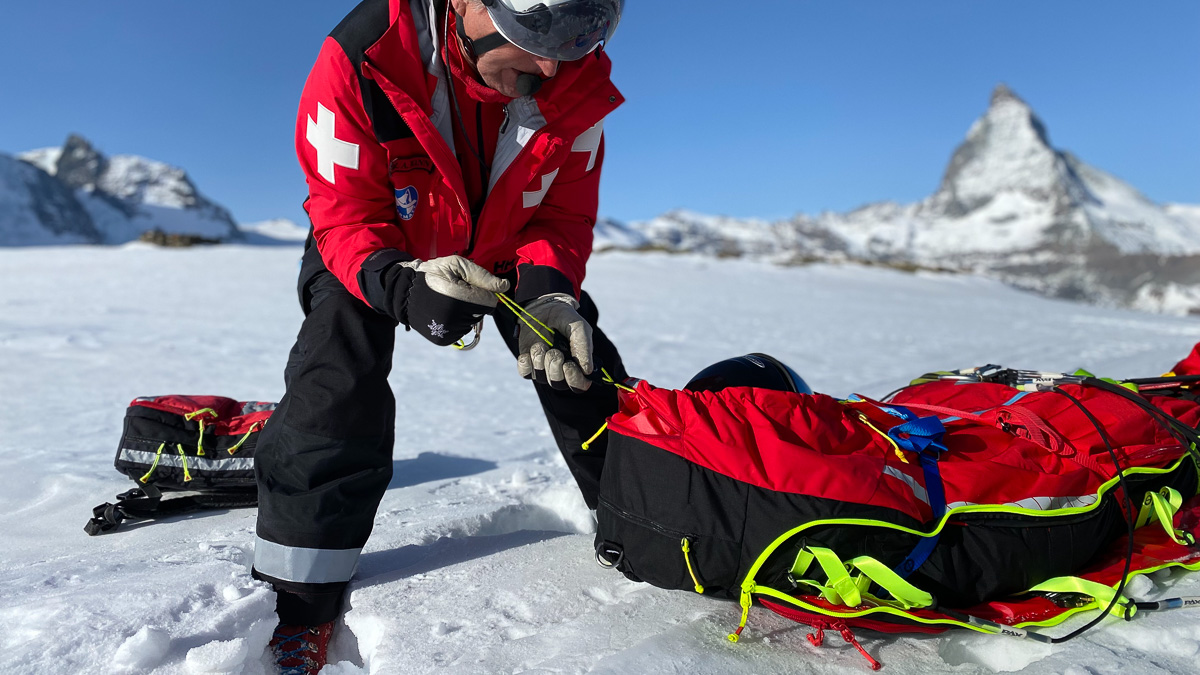 PAX Rettungssack RTS Air Detailansicht Zugband Kopfteil Rettungssack ©Christian Pfammatter