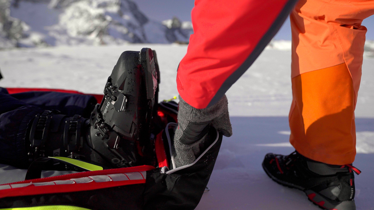 PAX Rettungssack RTS Air Detailansicht Fußbereich ©Christian Pfammatter