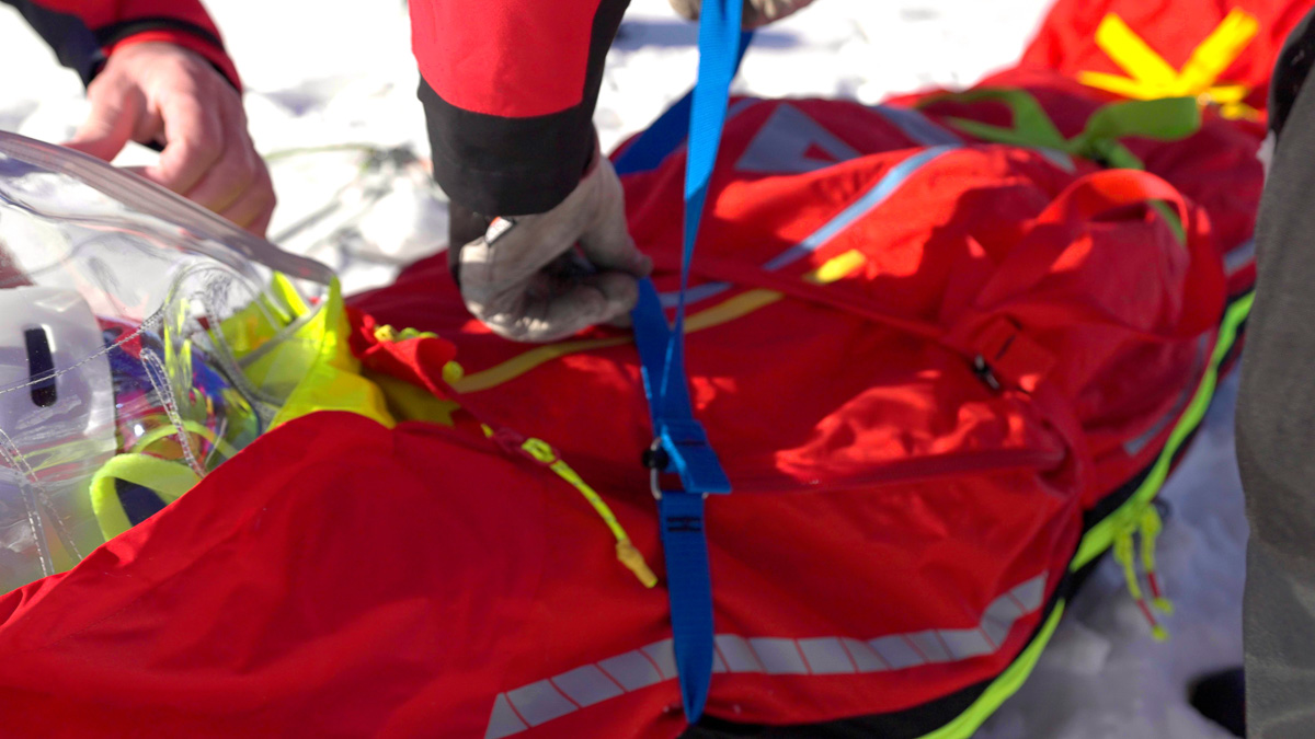 Gurte PAX Rettungssack RTS Air mit Patient