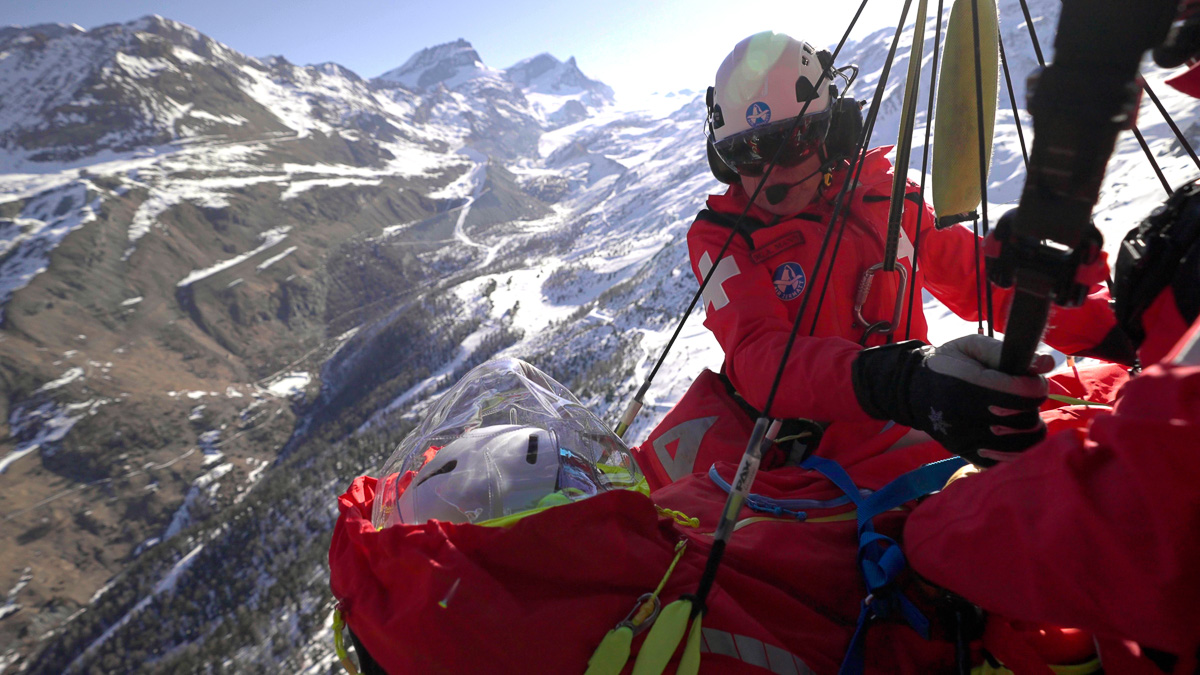 PAX Rettungssack RTS Air Detailansicht Flug  ©Christian Pfammatter