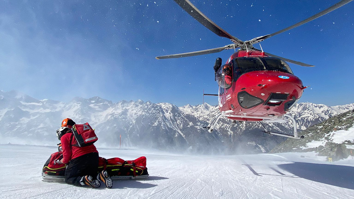 Anflug zum PAX Rettugssack RTS Air.