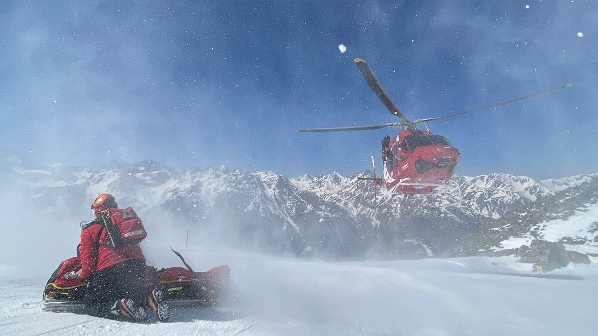 Anflug zum PAX Rettugssack RTS Air.