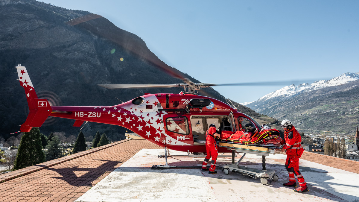 PAX Rettungssack RTS NAch Landung Station ©Christian Pfammatter