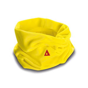 Sciarpa PAX nel colore giallo fluorescente. 