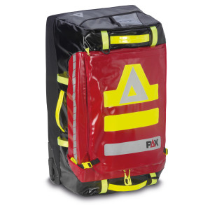 Carrello PAX Stuff-Bag, colore rosso, materiale PAX-Tec, in posizione verticale.